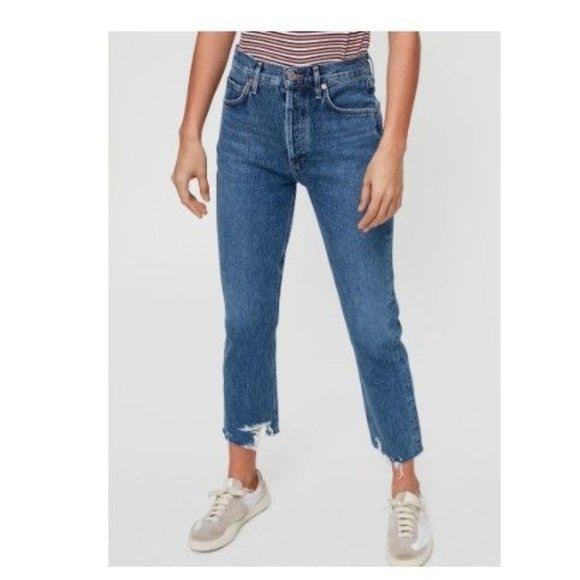 AGOLDE Riley High Rise Straight Crop Jeans in Veto Size 26 - Picture 2 of 14